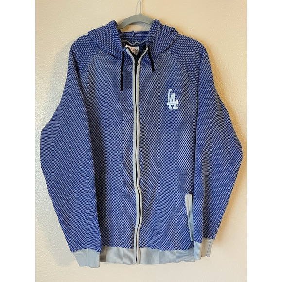 Men's 2XL NWOT‎ Los Angeles Dodgers MLB Authentic Full Zip Hoodie Blue